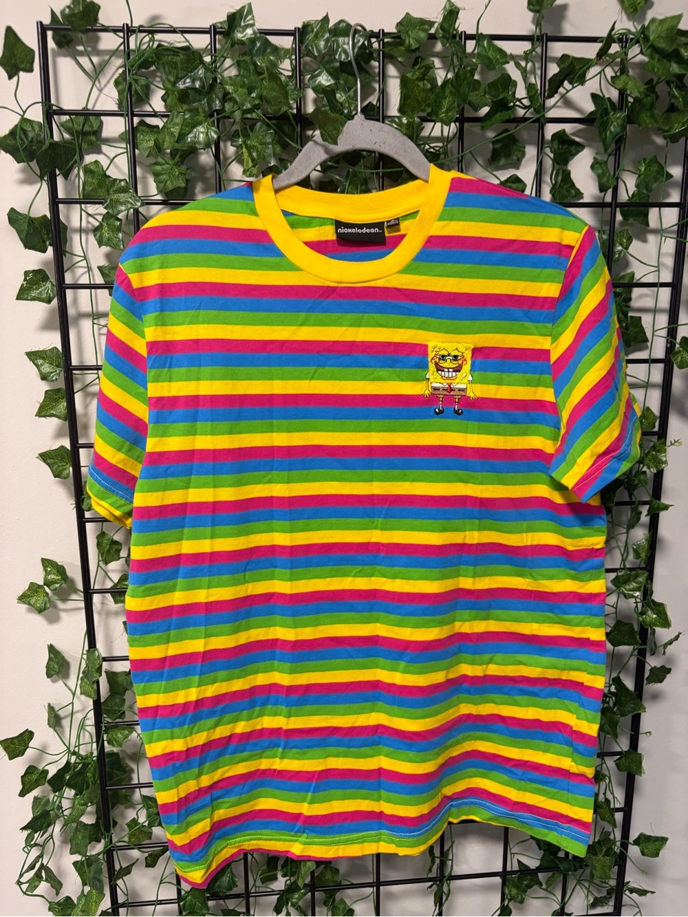 Nickelodeon Multicolor Striped Crewneck Tee